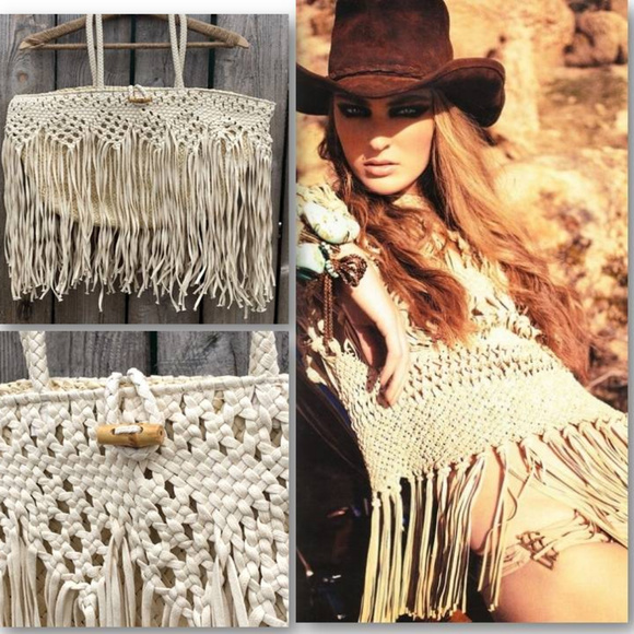 Handbags - Extra Large Boho Fringe Weekender Bag/Purse NWOT